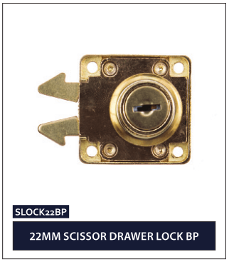 22MM SCISSOR DRAWER LOCK BP