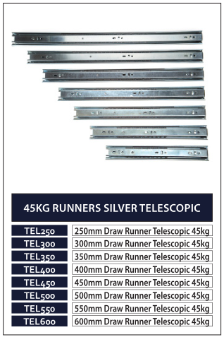 45KG RUNNERS SILVER TELESCOPIC