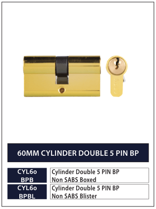 60MM CYLINDER DOUBLE 5 PIN BP