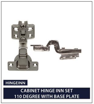 CABINET HINGE INN SET 110 DEGREE WITH BASE PLATE