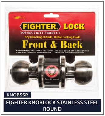 FIGHTER KNOBLOCK STAINLESS STEEL ROUND